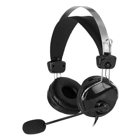 Наушники с микрофоном (гарнитура) A4TECH HU-7P, проводные, 2 м, USB, черные, 1379906 513939 - МСК «Форвард»