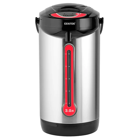 Термопот на 3 литра 3 режима подачи воды CENTEK CT-0080, 750 Вт, 1 температурный режим, пластик/сталь, черный, CT-0080 Black  457608