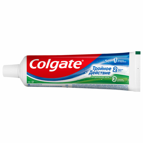 Зубная паста 100 мл COLGATE "Натуральная мята", тройное действие, с фторидом, 7891024128992 609056 - МСК «Форвард»