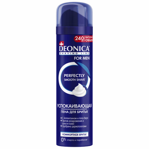 Пена для бритья 240 мл, DEONICA FOR MEN "Комфортное бритье", 4600104035623 609380