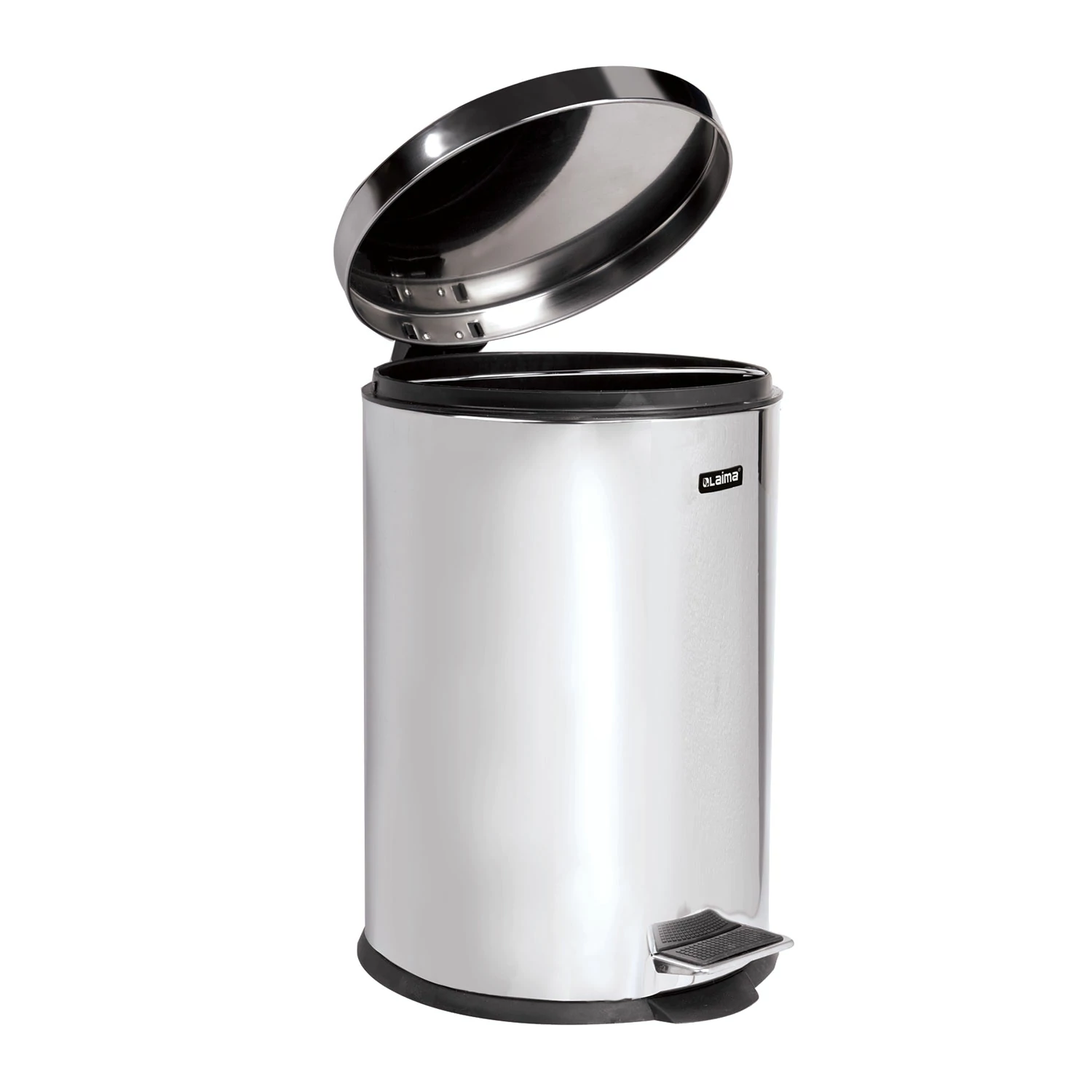 Ведро-контейнер для мусора (урна) с педалью LAIMA "Classic", 5 л., зеркальное, нержав. сталь, 232260