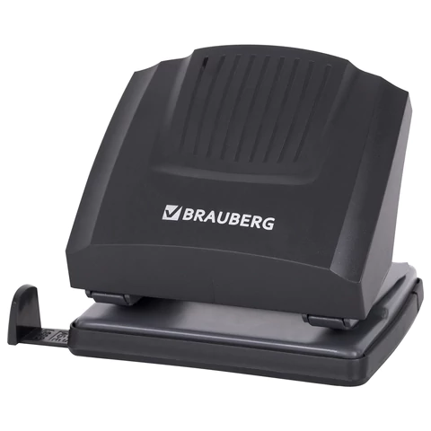 Дырокол BRAUBERG "SUPER", до 30 листов, черный, 272744 - МСК «Форвард»
