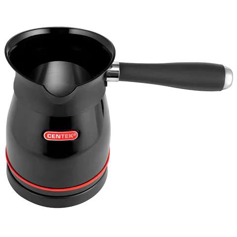 Турка электрическая CENTEK CT-1098, 0,5 л, 480 Вт, механическое управление, стальная, черная, CT-1098 SS 457626 - МСК «Форвард»