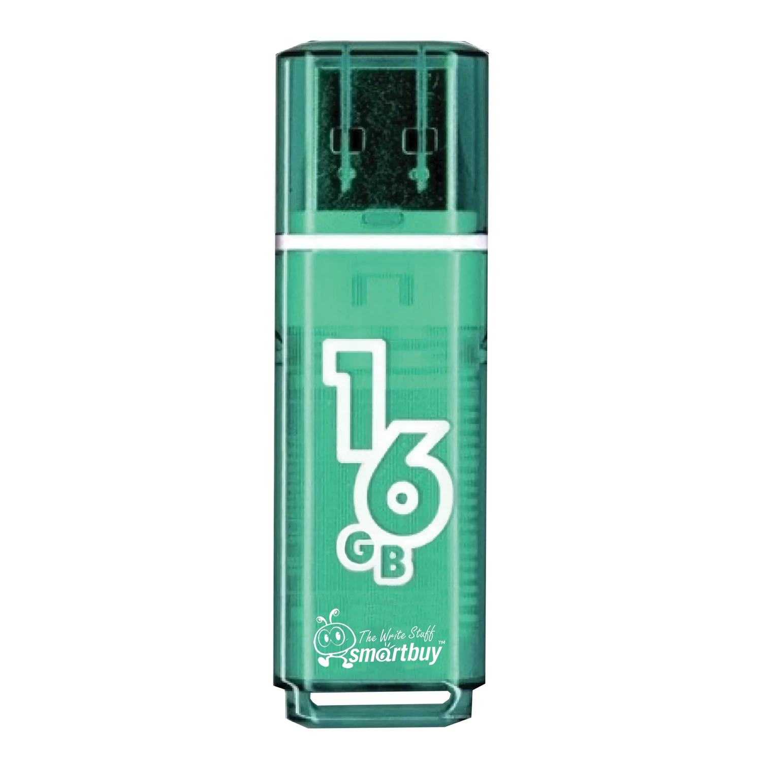 Флеш-диск 16GB SMARTBUY Glossy USB 2.0, зеленый, SB16GBGS-G 512192