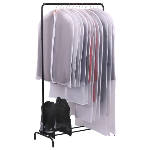 Чехлы для хранения одежды на молнии, КОМПЛЕКТ 12 шт. + 1 чехол + 2 сумки для обуви в подарок, SHAMAANI (ШАМААНИ), 609595 - МСК «Форвард»