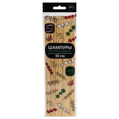 Шпажки-шампуры для шашлыка бамбуковые 30 см, 100 штук, КП, 117225 700662 - МСК «Форвард»