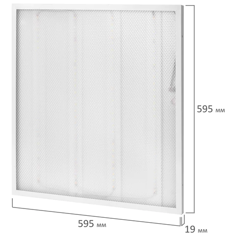 Светильник светодиодный с драйвером АРМСТРОНГ SONNEN ЭКО, 6500 K, холодный белый, 595х595х19 мм, 36 Вт, прозрачный, 237153 - МСК «Форвард»