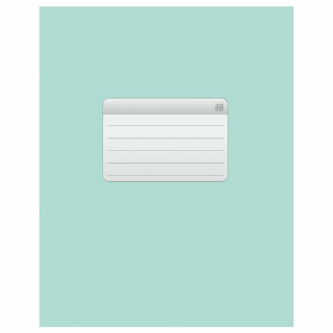 Тетрадь А5 48л. HATBER-ECO скоба, офсет №2 ЭКОНОМ, клетка, обложка мелов. бумага, Зеленая, 48Т5D1 48 404487