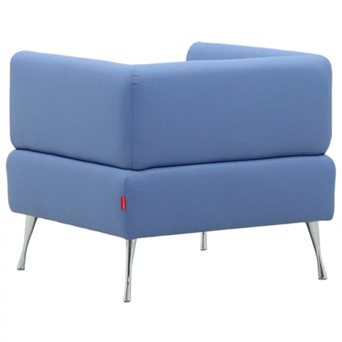 Кресло мягкое "Норд", "V-700", 820х720х730 мм, c подлокотниками, экокожа, голубое 531910  - МСК «Форвард»