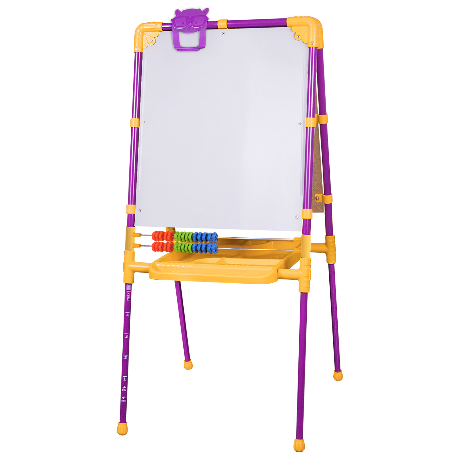 Мольберт растущий для мела/магнитно-маркерный 53х46 см BRAUBERG "NIKA KIDS", СИРЕНЕВЫЙ 238050