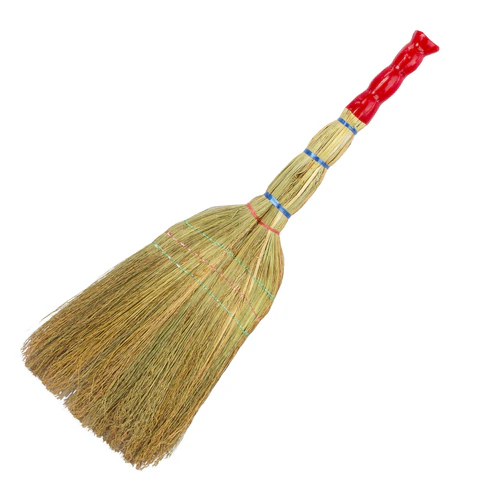 Веник сорго 3-х прошивной, LAIMA ЛЮКС, ручка в пленке,  длина 79см, 604229