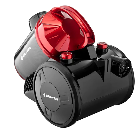 Пылесос BRAYER BR4202 с контейнером "циклон", 2200 Вт, мощность всасывания 420 Вт, черный/бордовый 456120 - МСК «Форвард»