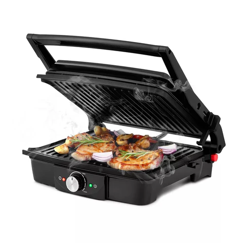 Электрогриль KITFORT KT-1656, 2000 Вт, фиксированные панели, регулировка температуры, серебристый 458194 - МСК «Форвард»