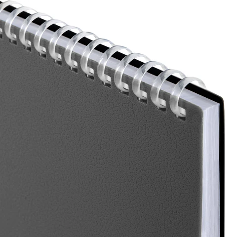 Блокнот А5, 80 л., силиконовый гребень, обложка пластик, клетка, BRAUBERG, серый, 117562 - МСК «Форвард»