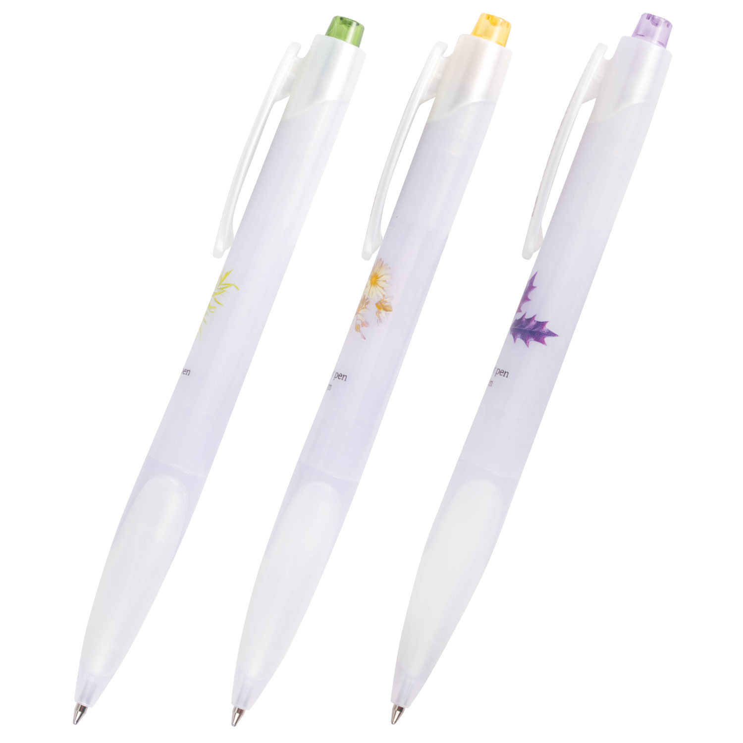 Ручка шариковая автомат. с грипом BRAUBERG Herb Time, СИНЯЯ, корп.ассорти, 0,7мм,линия 0,35мм,141286