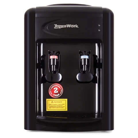 Кулер для воды AQUA WORK 0.7-TDR, настольный, НАГРЕВ/ЭЛЕКТРОННОЕ ОХЛАЖДЕНИЕ, 2 крана, черный, 34502 458575 минпромторг - МСК «Форвард»