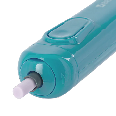 Ластик электрический BRAUBERG "JET", питание от 2 батареек ААА, 8 сменных ластиков, голубой, 229612 - МСК «Форвард»