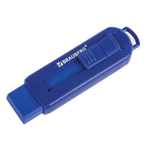 Ластик выдвижной BRAUBERG "Slider", 88х26х16 мм, синий, блистер, 271984 - МСК «Форвард»