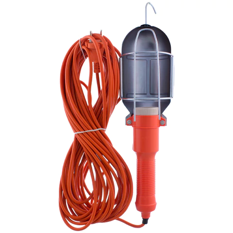 Светильник фонарь переноска СТАРТ, ударопрочный, провод 15 м, от сети, цоколь E27, CLB 101-15M, 14067 238259 - МСК «Форвард»