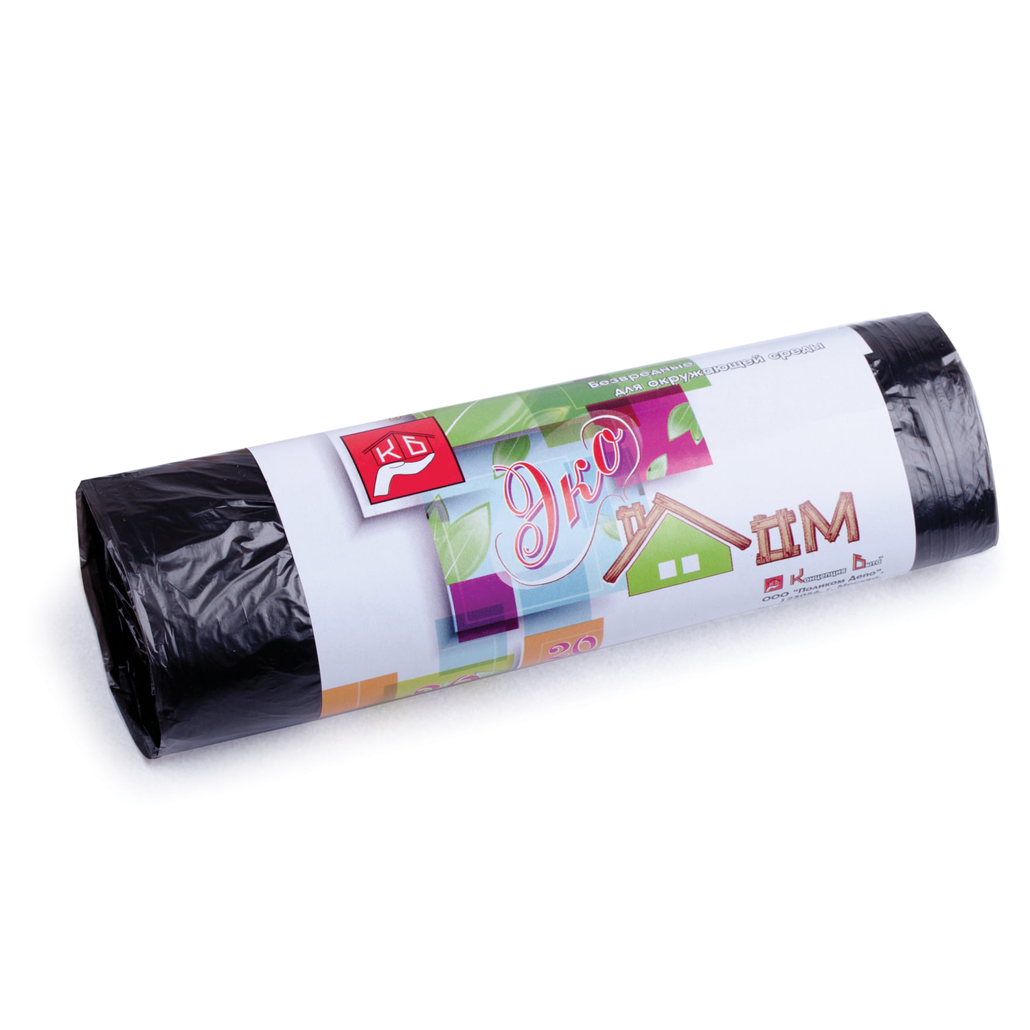 Мешки д/мусора 30л, черные, в рулоне 20шт, ПНД, 6мкм, 50х60см, КОНЦЕПЦИЯ БЫТА "ЭкоДом", 2098  601348