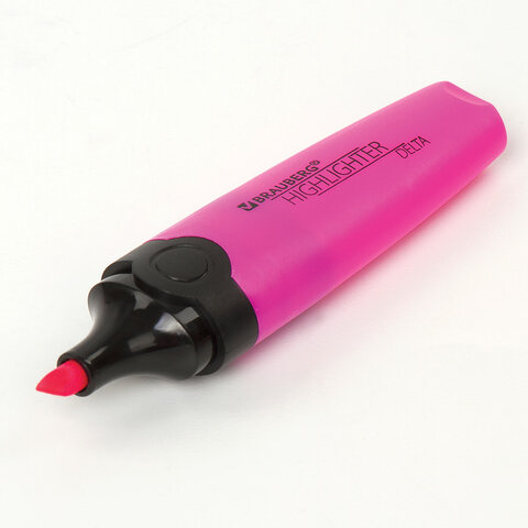 Текстовыделитель BRAUBERG "DELTA", РОЗОВЫЙ, линия 1-5 мм, 151721 - МСК «Форвард»