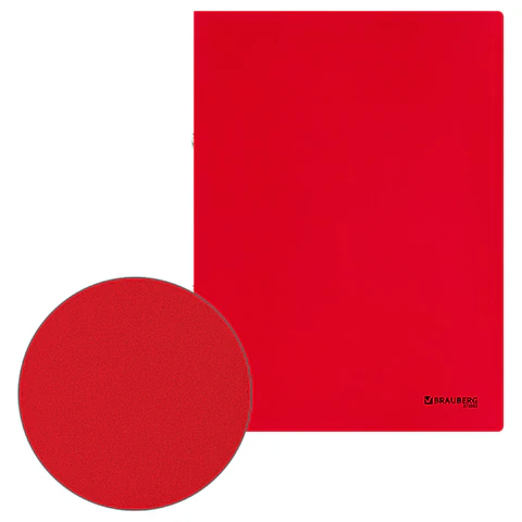 Папка на 2 кольцах А4 BRAUBERG UNIVERSAL, 25 мм, красная, до 170 листов, 0,5 мм, 273032 - МСК «Форвард»