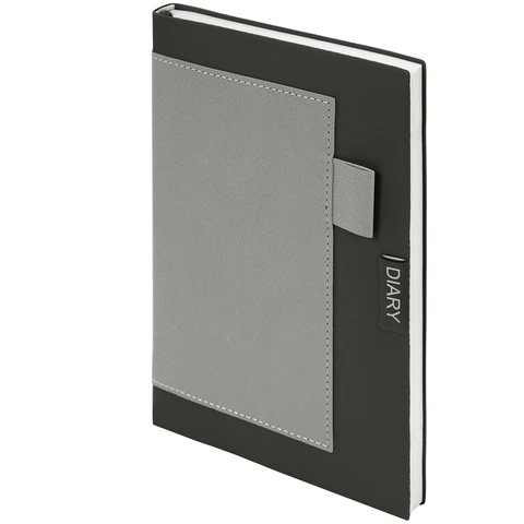 Ежедневник в наборе с ручкой А5, 144x210 мм, BRAUBERG "Style" под кожу, 160 листов, черный, 116860 - МСК «Форвард»