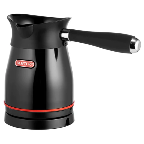 Турка электрическая CENTEK CT-1098, 0,5 л, 480 Вт, механическое управление, стальная, черная, CT-1098 SS 457626