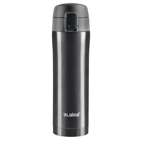 Термокружка 470 мл из нержавеющей стали SUS304, бесконечно темно-серый металлик, LAIMA, 608827 - МСК «Форвард»