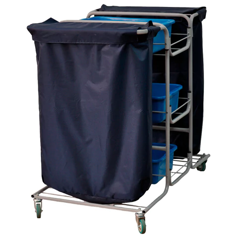 Тележка уборочная Eco-Force МНОГОФУНКЦИОНАЛЬНАЯ (отель, кафе, столовые, офис), 3 поддона, 2 держателя и основания для мешка, 2 мешка, 26EF/4 609752 - МСК «Форвард»