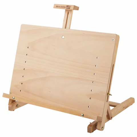 Мольберт настольный BRAUBERG ART CLASSIC, регулируемый верхний держатель, 50х37х39 см, бук, 191756 - МСК «Форвард»