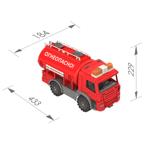 Машина игрушечная СПЕЦТЕХНИКА: Цистерна "Огнеопасно", пластик, 43,3x18,4x22,9 см, НОРДПЛАСТ, 206 666485 - МСК «Форвард»