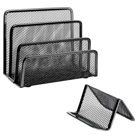 Настольный набор BRAUBERG "Germanium", 6 предметов, черный, металл, 237985 - МСК «Форвард»