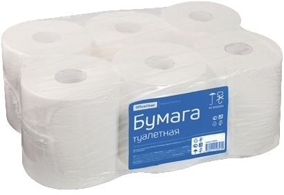 Бумага туалетная OfficeClean Professional(T2), 1-сл, 200м/рул., КОМПЛЕКТ 12рул белая 244820/50202462