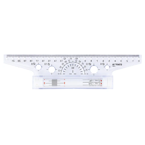 Линейка с роликом (рейсшина) 22 см, металлический ролик, картонная коробка, STAFF, 210869 - МСК «Форвард»