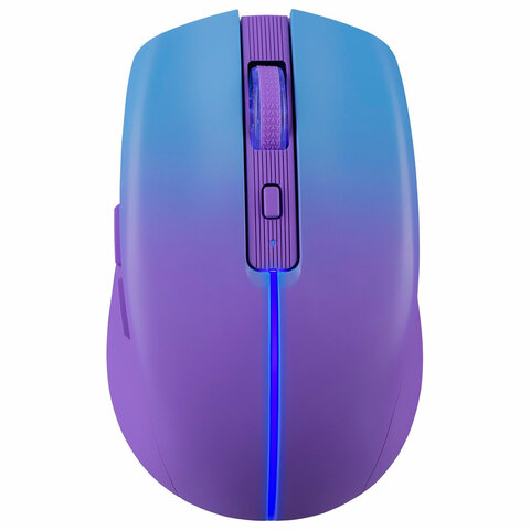 Мышь беспроводная бесшумная DEFENDER Mystery MM-301 LED, 5 кнопок + колесо-кнопка, фиолетовая, 52301 514041