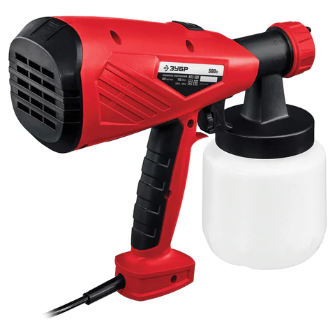 Краскопульт сетевой, 500 Вт, 0,8 л, краскоперенос 800 мл/мин, сопло 2,6 мм, ЗУБР КПЭ-500 671101 - МСК «Форвард»