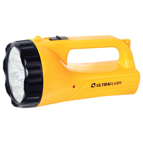 Фонарь аккумуляторный ULTRAFLASH 9хLED+12хLED, 2 режима, выдвижная вилка, заряд от сети, LED3816SM 238285