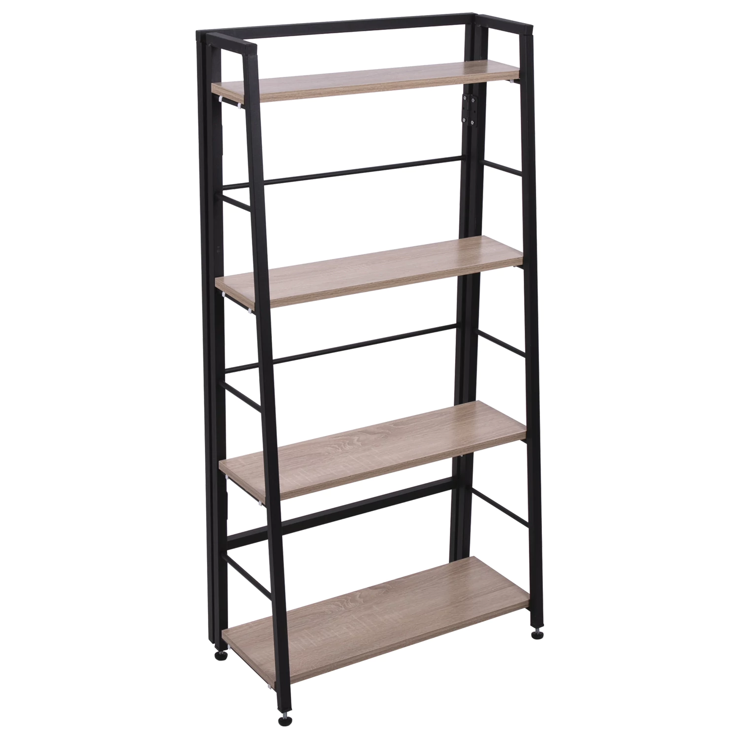 Стеллаж BRABIX Smart SH-007 (ш605*г295*в1193мм), ЛОФТ, трапеция, складной, металл/ЛДСП дуб, 641872