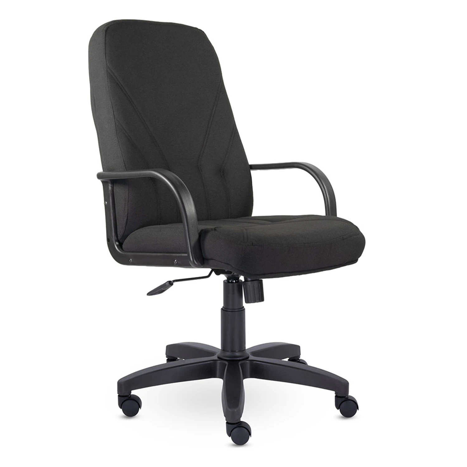 Кресло офисное "Менеджер", ткань, монолитный каркас, черное С-11,  В-14 530069