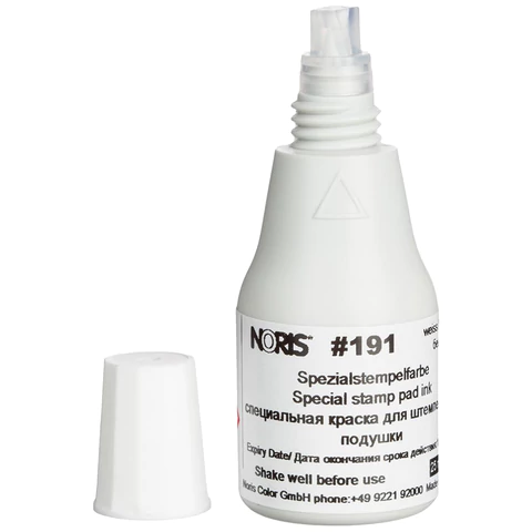 Краска штемпельная NORIS БЕЛАЯ 25 мл (универсальная, для глянцевой бумаги, металла, пластмасс и т.д.), 191Аб 238400 - МСК «Форвард»