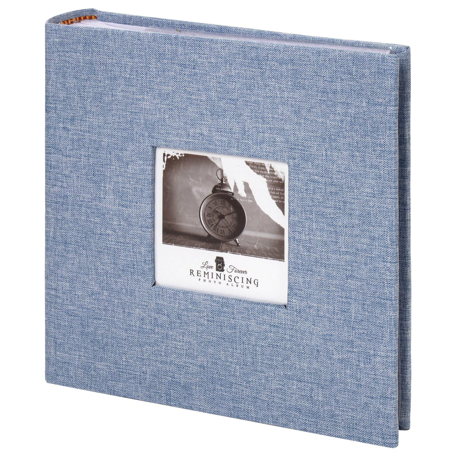 Фотоальбом BRAUBERG "Джинс" на 200 фото 10*15 см, ткань, бумажные страницы, переплет, бокс, 391173