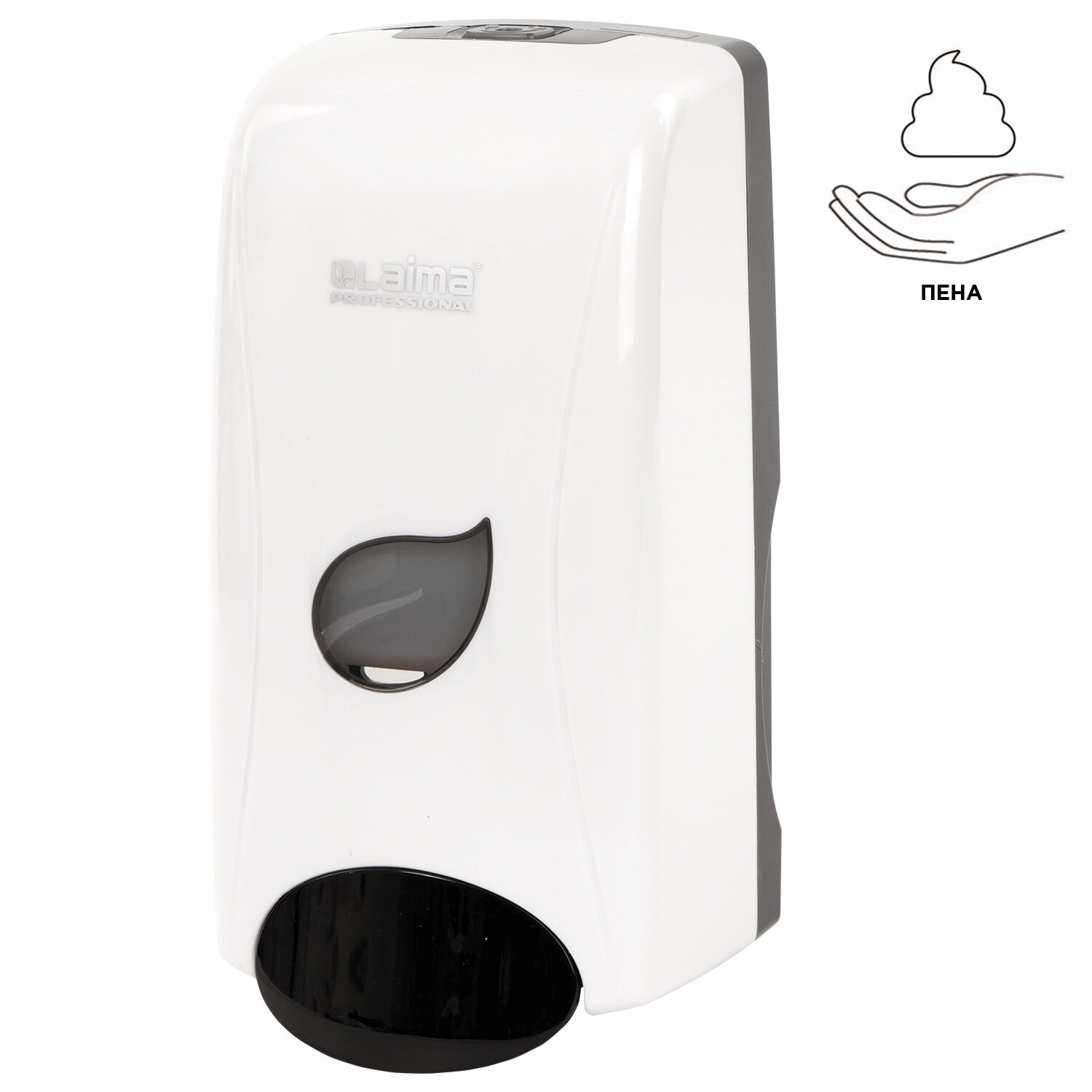 Дозатор для мыла-пены LAIMA PROFESSIONAL ECO, НАЛИВНОЙ, 1л, белый, ABS-пластик, 606552