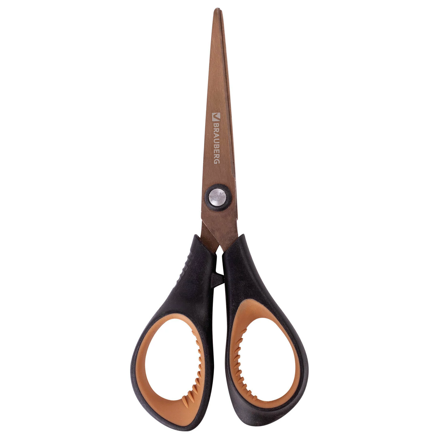 Ножницы BRAUBERG "Heavy Duty", 165 мм, титановое покрытие, 2-х сторонняя заточка, 236789