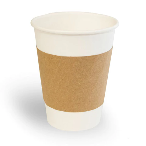 Манжета на стакан, СЛИВС reCup универсальный КРАФТ, КОМПЛЕКТ 100 шт., ПАПЕРСКОП, 600004 609677 - МСК «Форвард»