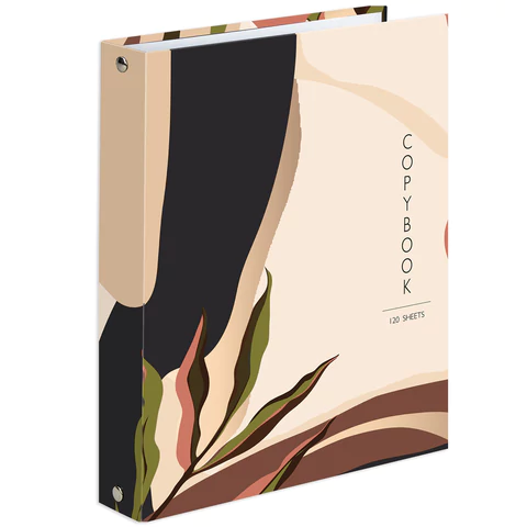 Тетрадь на кольцах А5 175х215мм, 120л, твердый картон, клетка, BRAUBERG, Vision, 404075