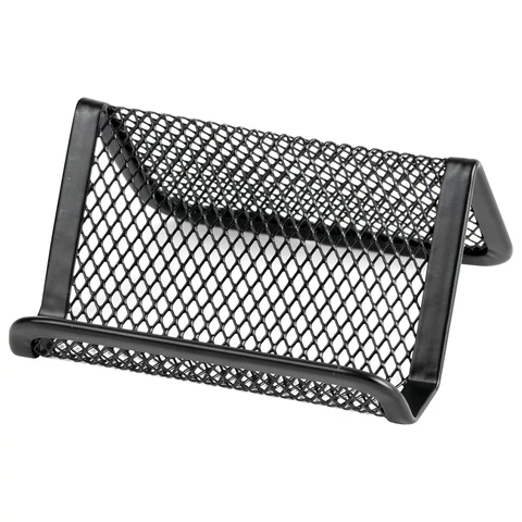 Подставка для визиток настольная BRAUBERG "Germanium", металлическая, 43х95х71 мм, черная, 231942 - МСК «Форвард»