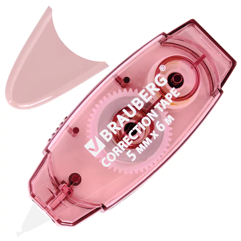 Корректирующая лента BRAUBERG PASTEL, 5 мм х 6 м, ВЫГОДНАЯ УПАКОВКА 3 штуки в блистере, 272658 - МСК «Форвард»