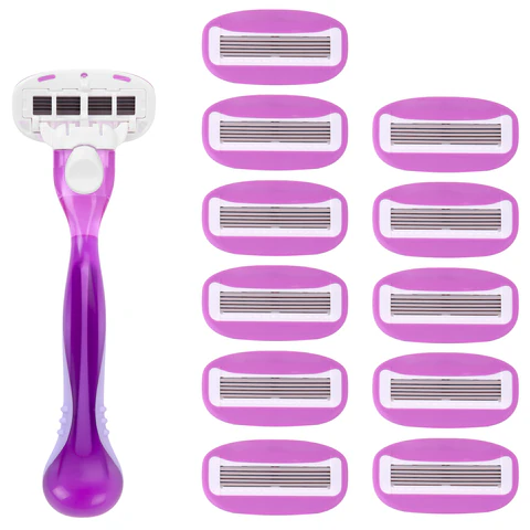 Бритвенный станок многоразовый женский, 5 лезвий, 12 кассет, плавающая головка, X-ONE, 700021 - МСК «Форвард»