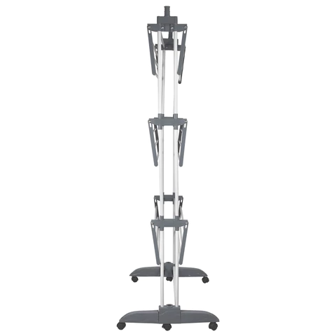 Сушилка напольная для белья раскладная МНОГОФУНКЦИОНАЛЬНАЯ, 3 уровня, на колесах, "Super Compact", СКЛАДНОЕ ОСНОВАНИЕ, LAIMA HOME, 608462 - МСК «Форвард»